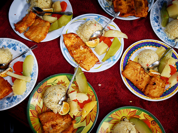 Delicious Food Prepared On Board